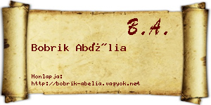 Bobrik Abélia névjegykártya